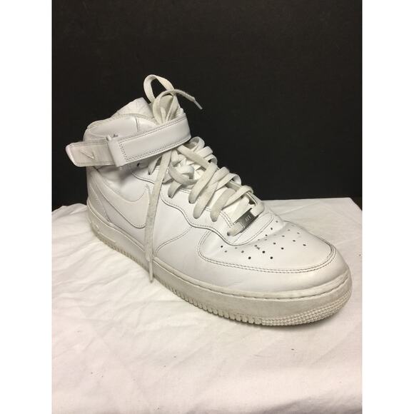 Nike Air Force 1 Mid Top 315123-111 White Basketball Sneakers SZ 13 2018 main image 4